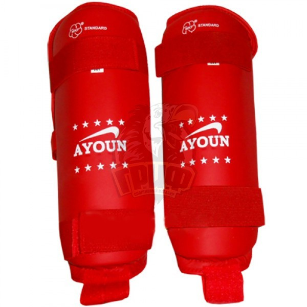 Защита голени для единоборств Ayoun (красный) (арт. 706)