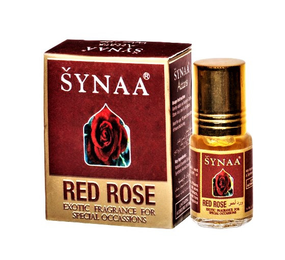 Индийские масляные духи Красная Роза (Synaa Red Rose), 3мл – афродизиак