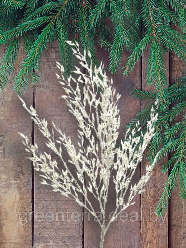 Ветка новогодняя "Луговые травы" белая [220470] - фото 1 - id-p122796266