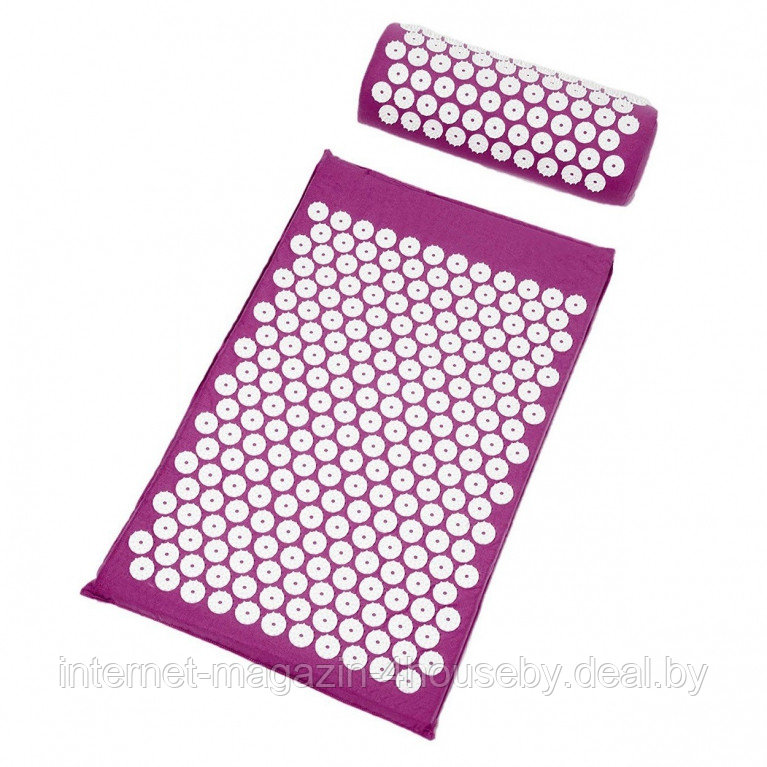 Акупунктурный набор аппликаторов КУЗНЕЦОВА (валик+коврик) в чехле, фиолетовый - фото 2 - id-p122800223