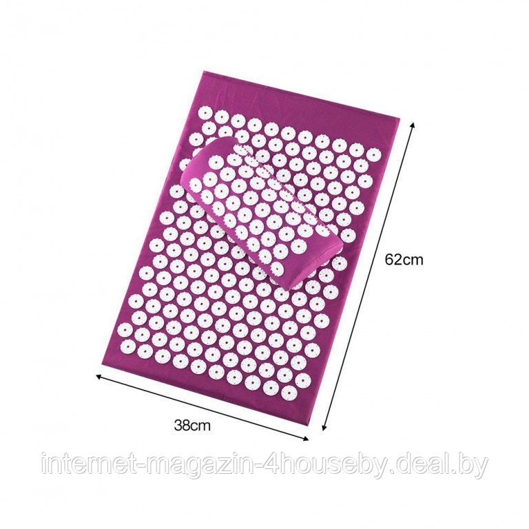 Акупунктурный набор аппликаторов КУЗНЕЦОВА (валик+коврик) в чехле, фиолетовый - фото 10 - id-p122800223