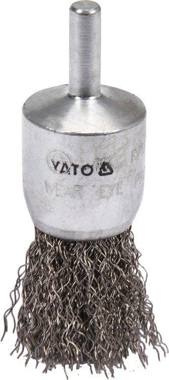 Щетка-крацовка кистевая 25мм со стержнем (INOX, 4500 об/мин), YATO - фото 1 - id-p122800988