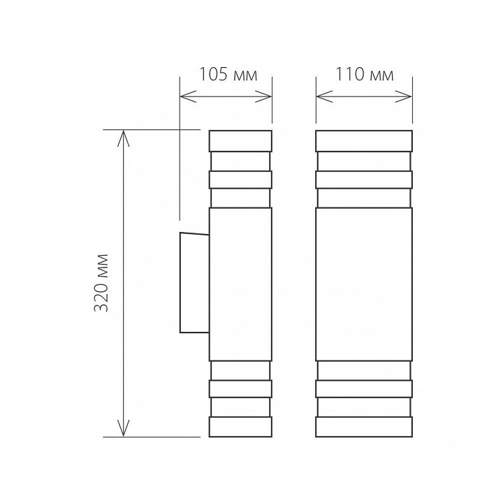 Уличный настенный черный светильник Elektrostandard 1449 Techno - фото 3 - id-p122803332