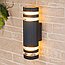 Уличный настенный черный светильник Elektrostandard 1443 Techno, фото 2