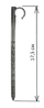 Колышек для крепления капельной трубки 16 мм, Chinadrip, фото 2