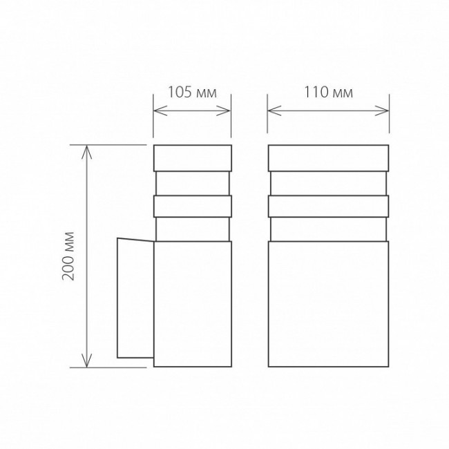 Уличный настенный черный светильник Elektrostandard 1450 Techno - фото 3 - id-p122803979