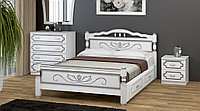 Кровать Карина-5 900 белый жемчуг с 2 выдвижными ящиками - ТД БРАВОмебель