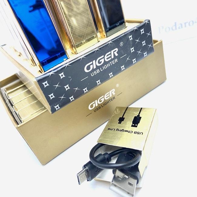 USB зажигалка «GIGER One» золотистая - фото 3 - id-p122820412