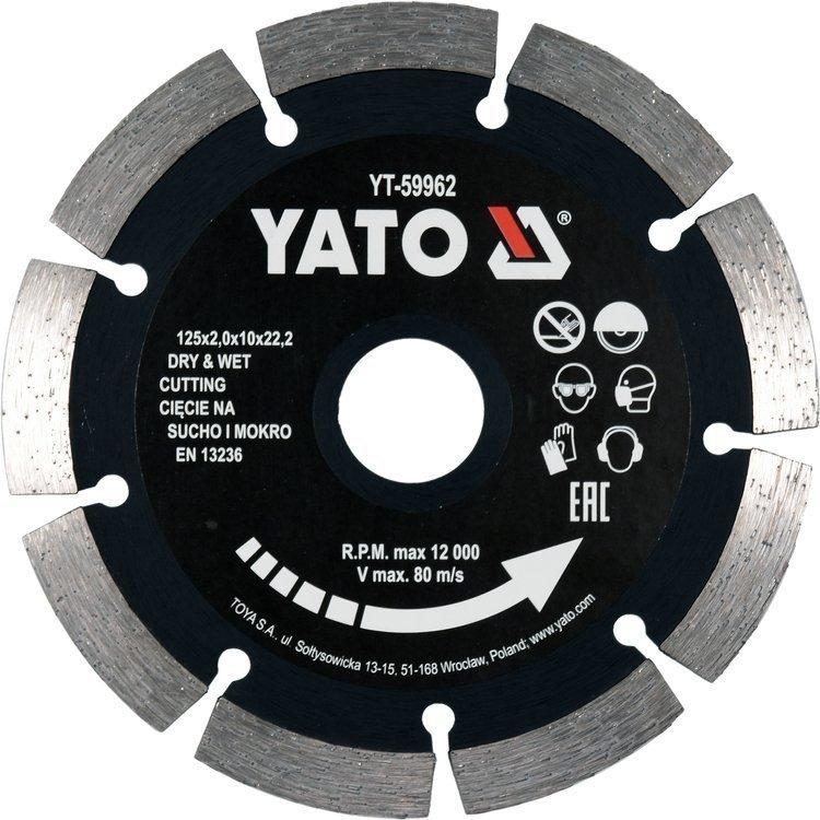 Алмазный диск сегментный 125мм, YATO