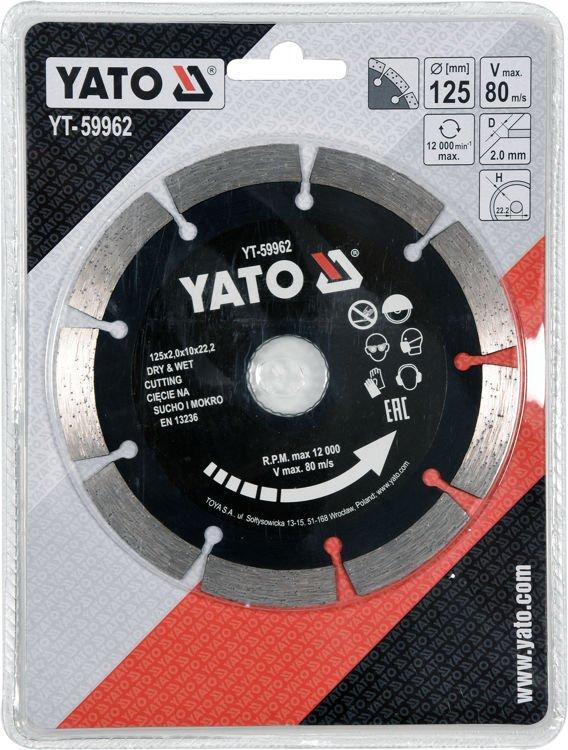 Алмазный диск сегментный 125мм, YATO - фото 3 - id-p122838484