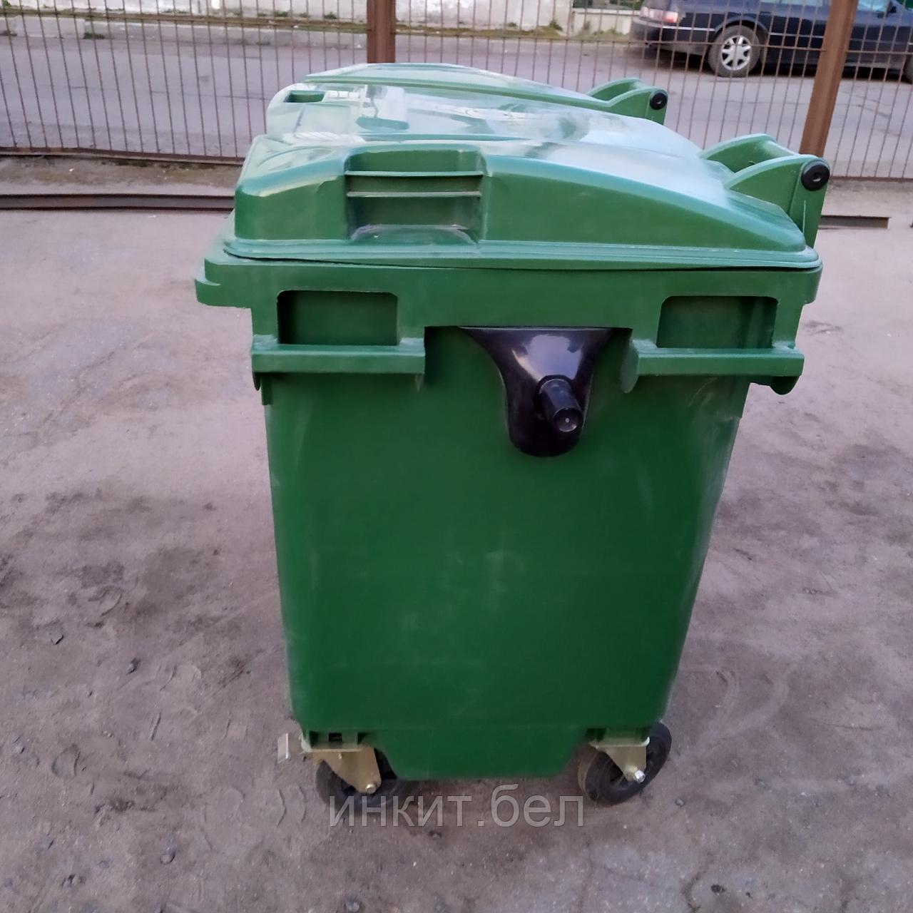 Контейнер для мусора пластиковый 660 л зеленый, Иран - фото 3 - id-p116635608