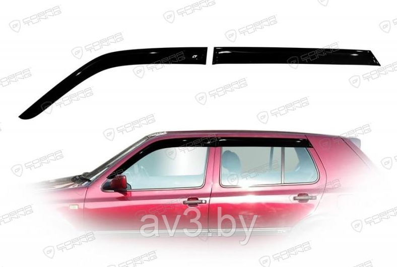 Ветровики Volkswagen Golf 3 5d 1991-1998 / Фольксваген Гольф 3 (Cobra Tuning) - фото 1 - id-p60448472