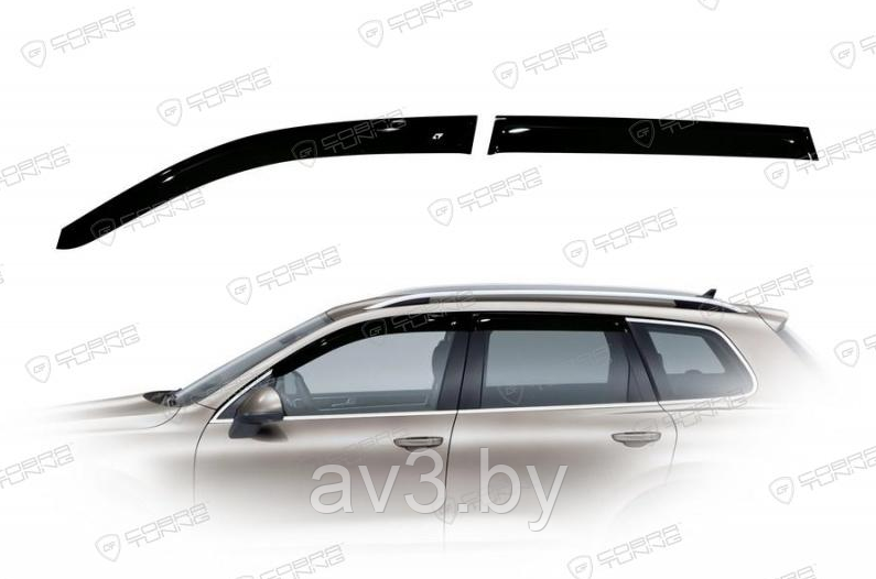 Ветровики Volkswagen Touareg 2 2010 / Фольксваген Туарег 2 (Cobra Tuning) - фото 1 - id-p60448552