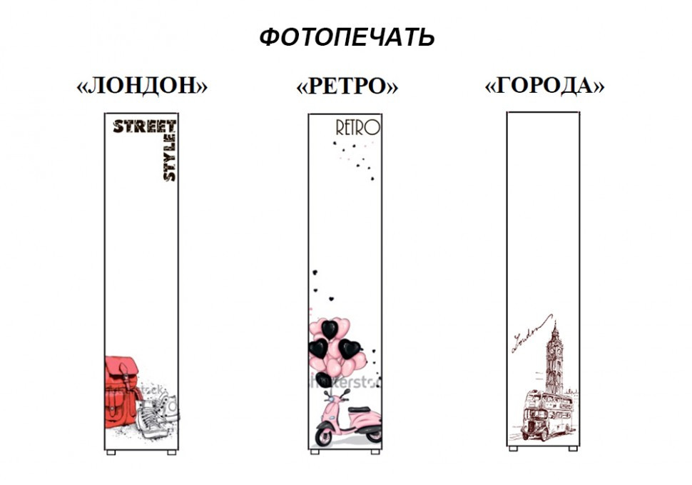 Шкаф-пенал для одежды - 1 ств. Мийа-3А со штангой - ШК-003 - правый - фото 4 - id-p122874155