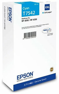 Картридж T7542/ C13T754240 (для Epson WorkForce Pro WF-8090DW/ WF-8590DWF) голубой