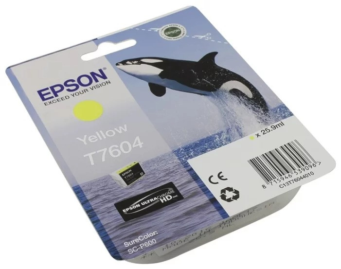 Картридж T7604/ C13T76044010 (для Epson SureColor SC-P600) жёлтый