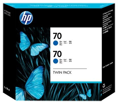 Картридж 70/ CB349A (для HP DesignJet Z3100/ Z3200) синий, двойная упаковка
