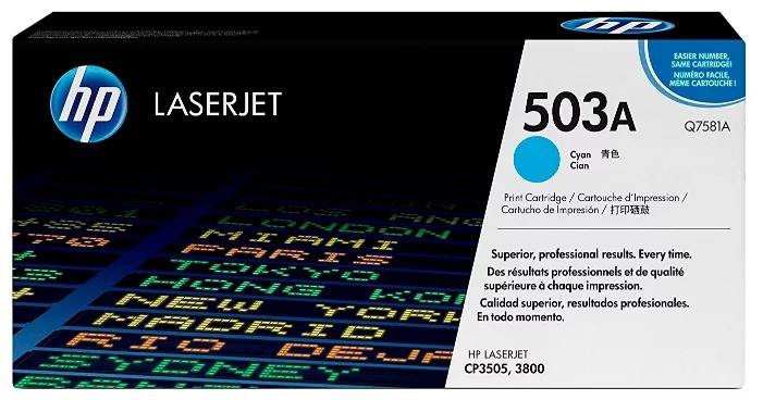 Картридж 503A/ Q7581A (для HP Color LaserJet CP3505/ 3800) голубой