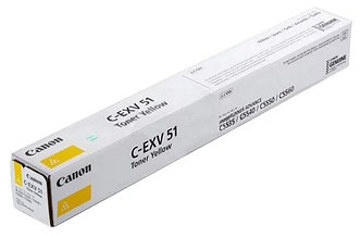 Картридж C-EXV51Y/ 0484C002 (для Canon imageRUNNER ADVANCE C5535/ C5540/ C5550/ C5560) жёлтый