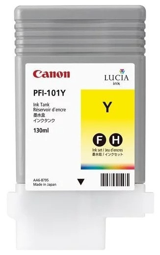 Картридж PFI-101Y/ 0886B001 (для Canon imagePROGRAF iPF5000/ iPF5100/ iPF6000/ iPF6000s/ iPF6200) жёлтый