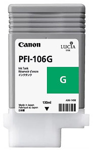 Картридж PFI-106G/ 6628B001 (для Canon imagePROGRAF iPF6300/ iPF6350/ iPF6400/ iPF6450) зелёный