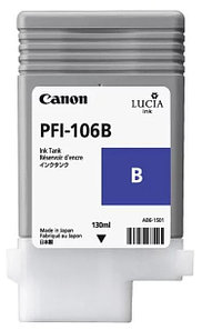 Картридж PFI-106B/ 6629B001 (для Canon imagePROGRAF iPF6300/ iPF6350/ iPF6400/ iPF6450) синий