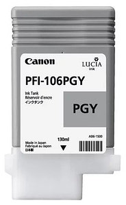 Картридж PFI-106PGY/ 6631B001 (для Canon imagePROGRAF iPF6300/ iPF6350/ iPF6400/ iPF6450) фото-серый