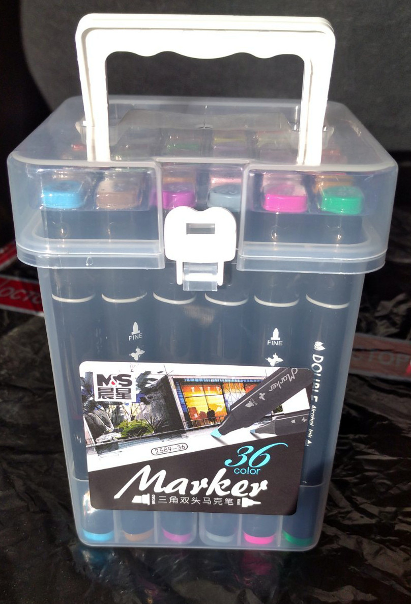 Набор маркеров для скетчинга 48 цветов, двухсторонние Touch NEW, маркеры для скетчинга (2 пера) - фото 2 - id-p122900964