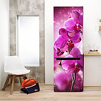 Наклейка на холодильник с орхидеей