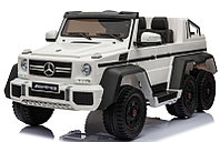 Детский электромобиль RiverToys Mercedes-Benz G63 AMG 4WD A006AA (белый) Лицензия, полноприводной,