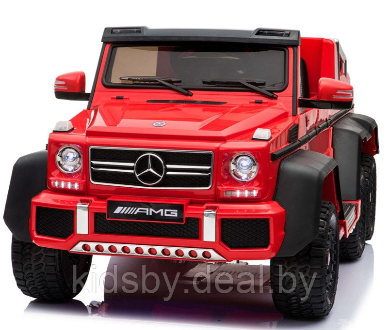 Детский электромобиль RiverToys Mercedes-Benz G63 AMG 4WD A006AA (красный) Лицензия, полноприводной, - фото 2 - id-p122903091