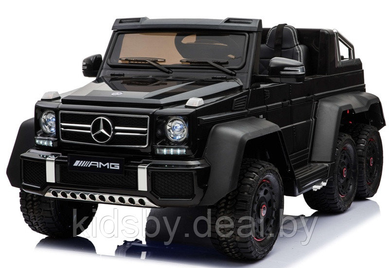 Детский электромобиль RiverToys Mercedes-Benz G63 AMG 4WD A006AA (черный) Лицензия, полноприводной, - фото 1 - id-p122903092