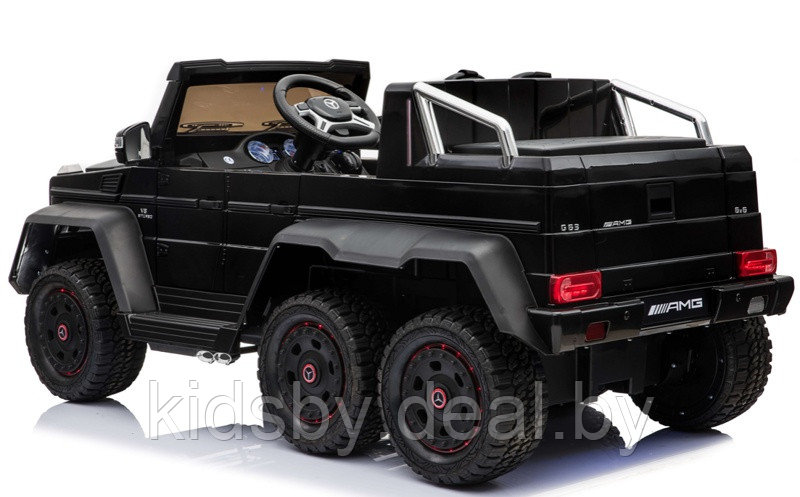 Детский электромобиль RiverToys Mercedes-Benz G63 AMG 4WD A006AA (черный) Лицензия, полноприводной, - фото 4 - id-p122903092