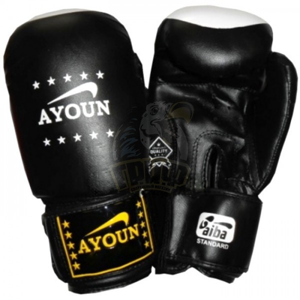 Перчатки боксерские Ayoun ПВХ (черный) (арт. 867)
