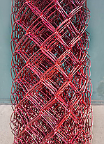 Сетка рабица в ПВХ 1.5 * 10 м яч 55*55 ф2.4 мм "Красный рубин", фото 2