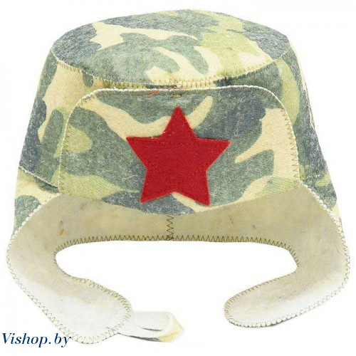 Шапка для бани Ушанка Камуфляж арт.Б41901