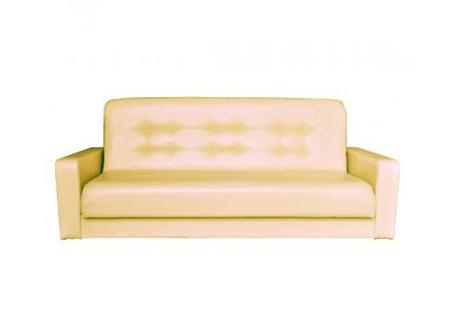 Прямой диван-кровать Крафт, Аккорд бежевый ППУ 120 экокожа, книжка, фото 2