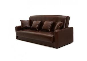 Прямой диван-кровать Крафт, Аккорд коричневый ППУ 120 экокожа, книжка, фото 2