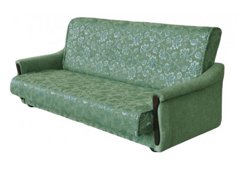 Прямой диван-кровать Крафт, уют зеленый Боннель 140 гобелен, книжка