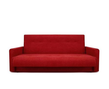 Прямой диван-кровать Крафт, Милан красный 120 , механизм трансформации книжка, фото 2