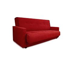 Прямой диван-кровать Крафт, милан красный 140 , механизм трансформации книжка, фото 2