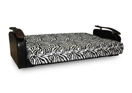 Прямой диван-кровать Крафт, Лидер Зебра 120 , механизм трансформации книжка, фото 2
