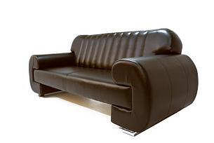 Прямой диван-кровать Крафт, Диван Челси коричневый, механизм трансформации книжка, фото 2