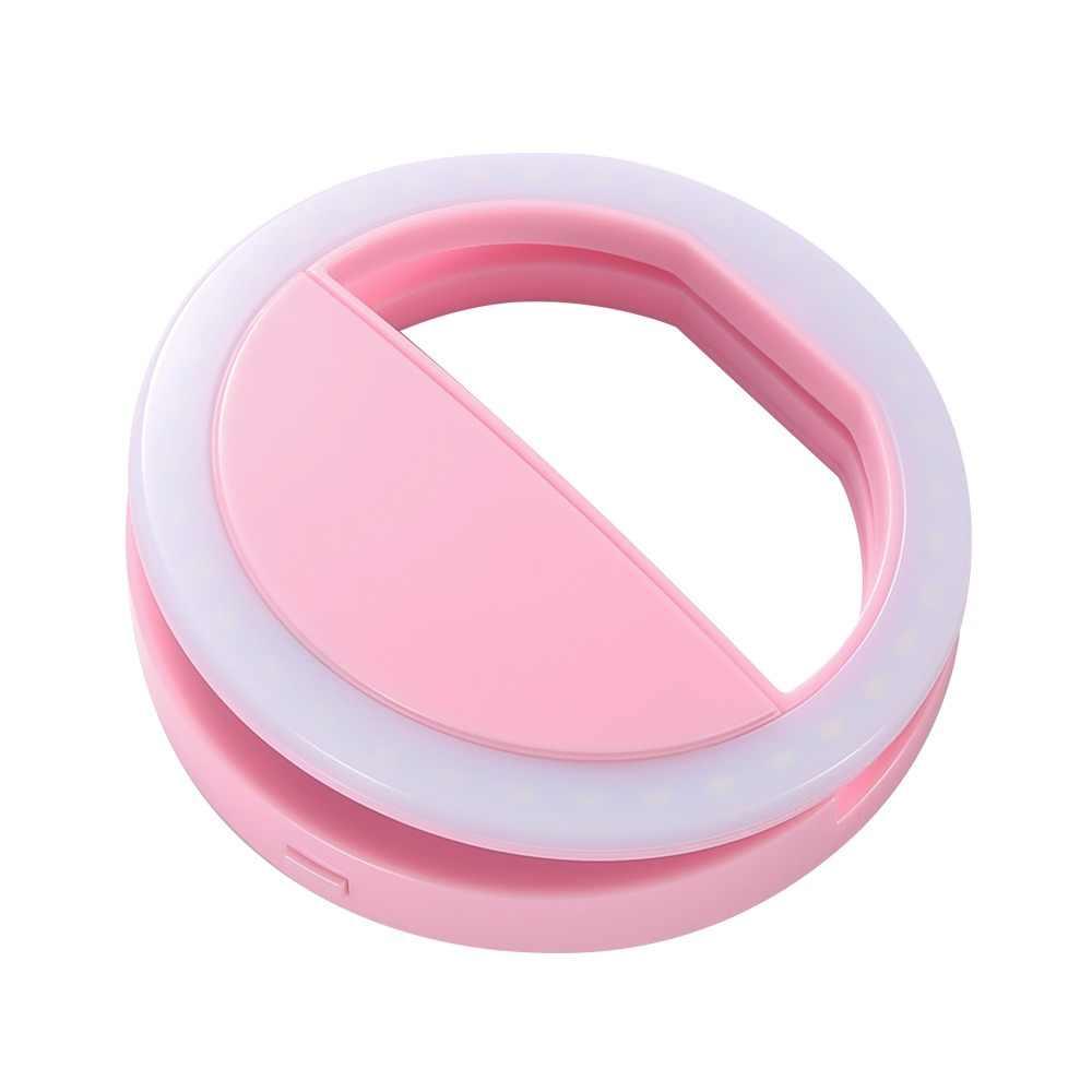 Светодиодное кольцо для селфи (все цвета!) Розовый - фото 1 - id-p122919712