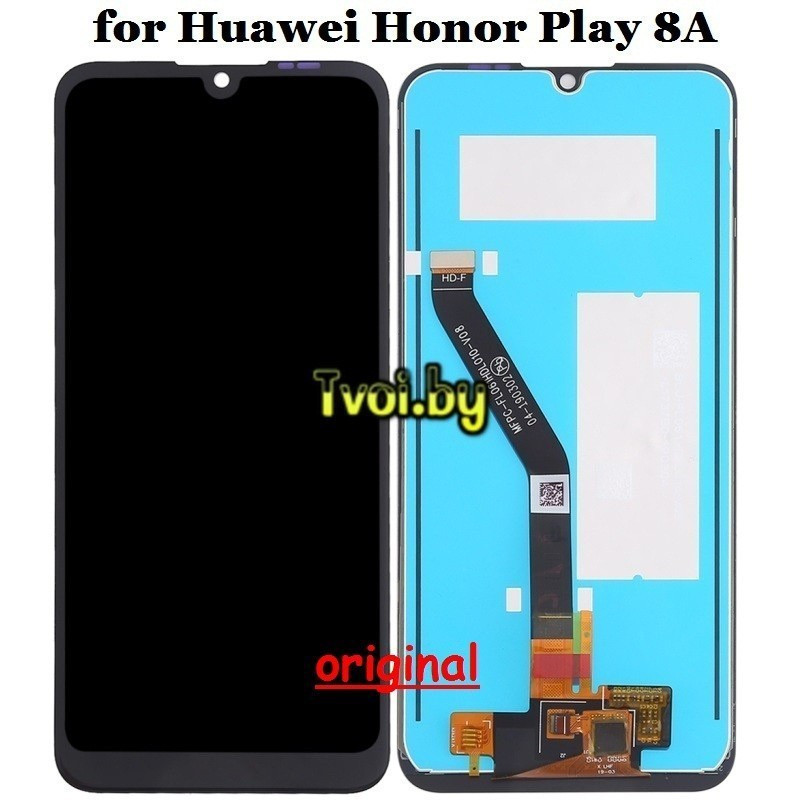 Дисплей (экран) для Huawei Honor 8a (JAT-L29, JAT-LX1) original с тачскрином, черный - фото 2 - id-p105595905