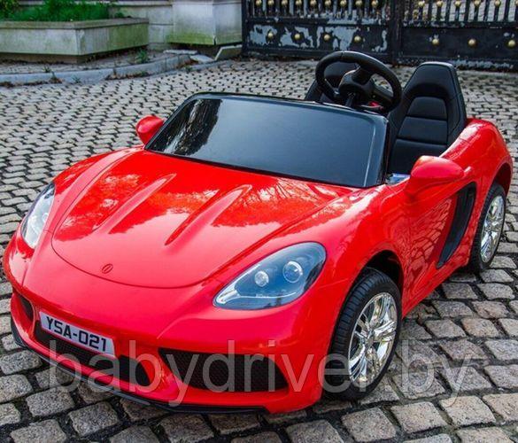 Детский электромобиль RiverToys Porsche Cayman T911TT (красный) двухместный