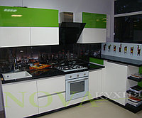 Кухня ЗОВ фасады Акрил "белый" /пластик "зеленый", фото 1