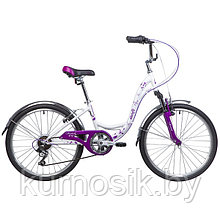 Велосипед Novatrack Butterfly 24" Бело-фиолетовый