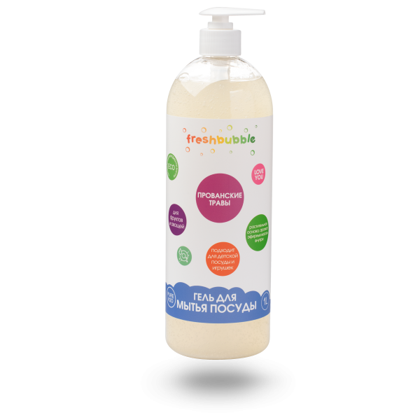Гель для мытья посуды Прованские травы FRESHBUBBLE, 1 л