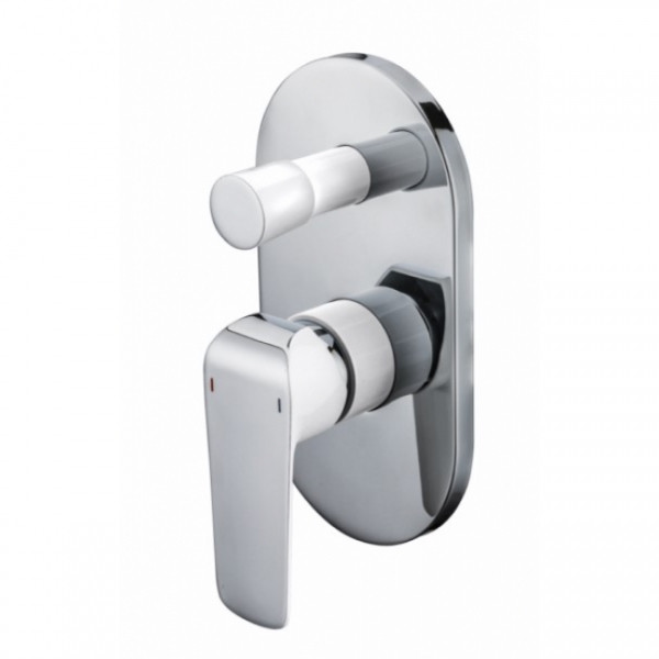 Смеситель для душа скрытый монтаж Kaiser Glory 69177 Chrome+White